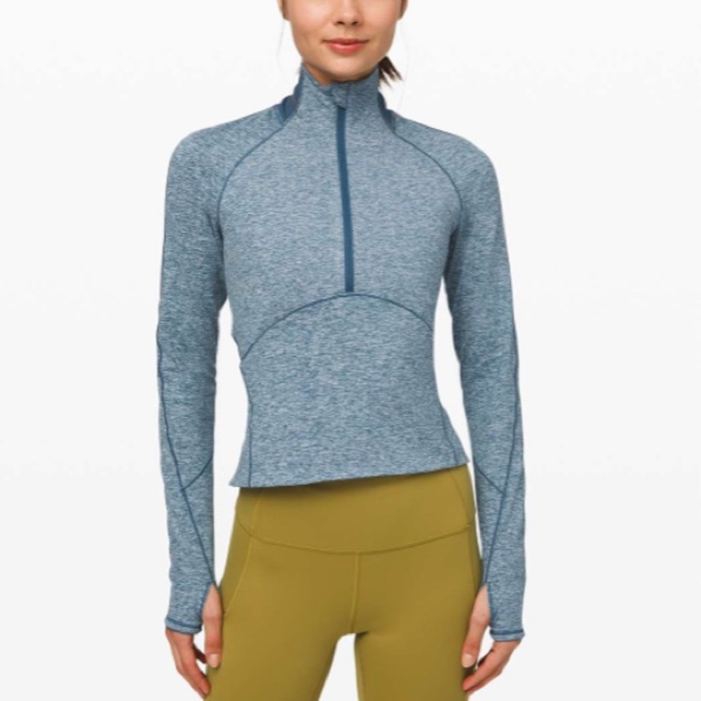 Always alert half zip blue